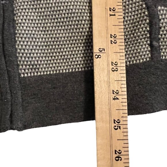 Title‎ Nine Gray Striped Full Zip Activewear Cotton Cardigan Sweater Size Large - Picture 6 of 7